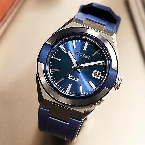 Citizen Men's NA1005-17L ( Watch Series 8 Mechanical 870 Mechanical) Round Watch Blue Stainless