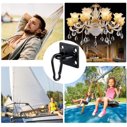 Athvcht Ceiling Hooks, Eye Plates, Exterior Wall Hooks, Strong Hanging Hardware, U-Shaped, 304 Stainless Steel, Corrosion-Resistant, Rust-Free, High S