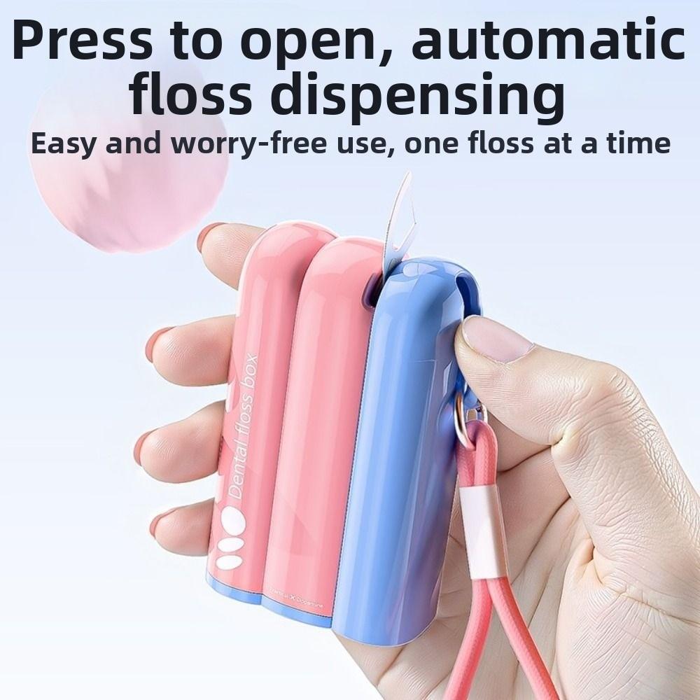 Press-on Floss Stick Storage Box Creativity Mini Teeth Stick Case Floss Stick Organizer Daily Use
