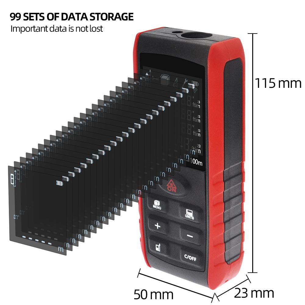 Профессиональный лазерный дальномер 40M 60M 100M лазерный дальномер Trena Laser Tape Range Finder Сборка измерительного прибора Линейка
