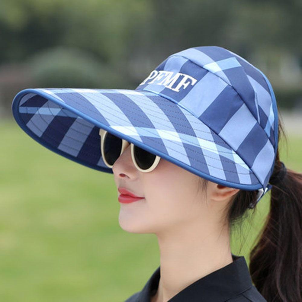 Outdoor Summer Travel Protection Sun Hat Women Wide Brim Sun Hat Beach Cap UV Protection Visor Caps