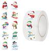 500 листов/рулон Рулонная наклейка Горячая распродажа Скотч Рождественский снеговик Наклейка для запечатывания Сделай сам Декоративный конверт Водонепроницаемый
