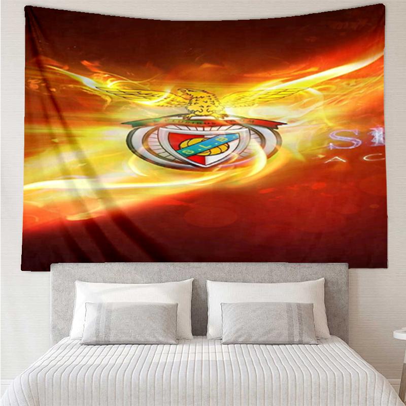 Benfica Print Tapestry, Backdrop, Easy Setup, Ideal for Bedroom, Office & Living Room, with Aesthetic Wall Hanging Decor.