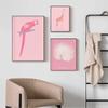 Розовый слон жираф фламинго попугай постер животное настенное искусство холст картина скандинавский современный для гостиной домашний декор безрамный