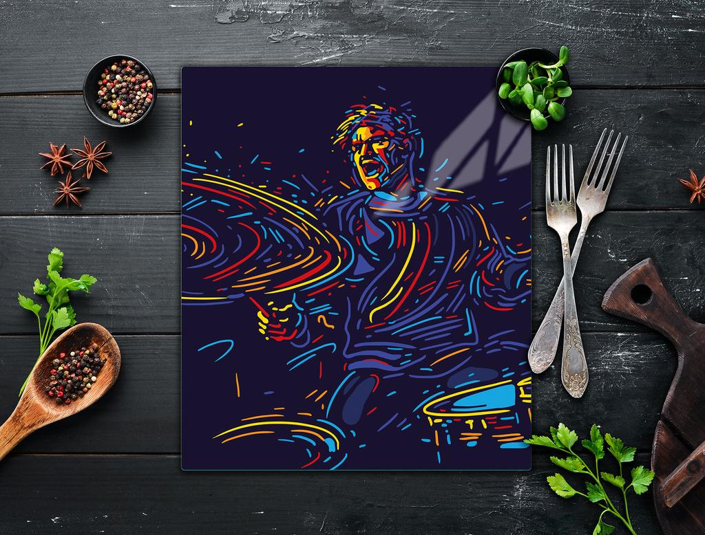 GLASS CUTTING BOARD 45x52 Music