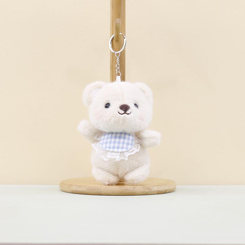 Ultra Soft Short Plush Bear Keychain Adorable Stuffed Animal Toy For Bags