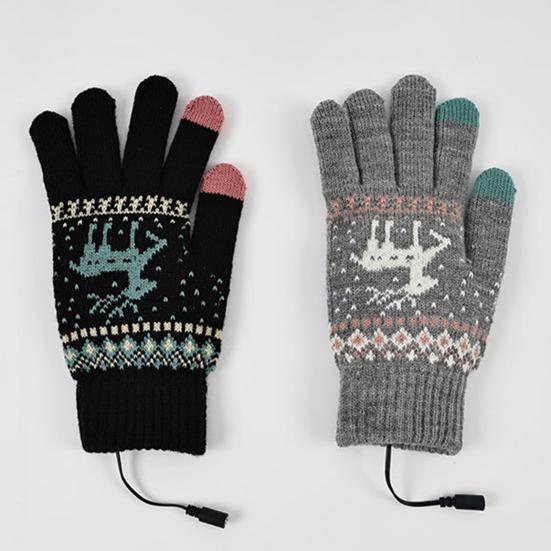 1 пара перчаток с подогревом и зарядкой через USB, сенсорный экран, регулируемый, 3 уровня нагрева, толстые