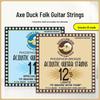 Dr. Duck's Phosphor Bronze Acoustic Guitar Strings, Folk Gauge .012-.011, Set of 6
