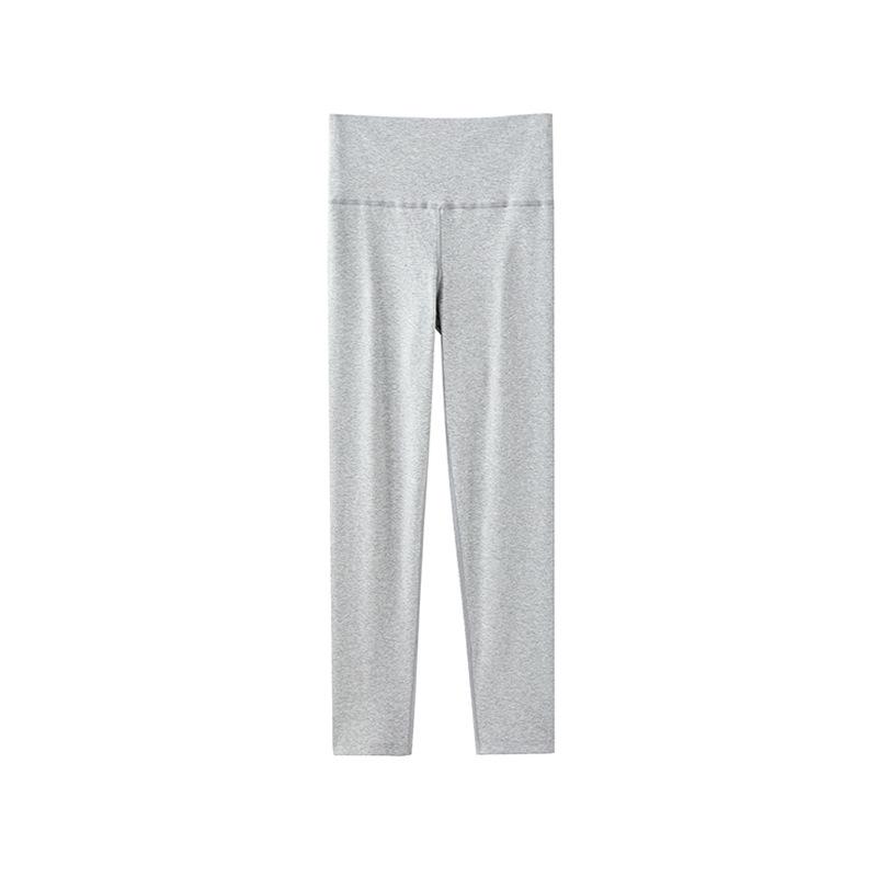 Женские осенние леггинсы с высокой посадкой из смесового хлопка - Утепленные, Теплые, Облегающие, Однотонные, Эластичный зимний базовый слой.