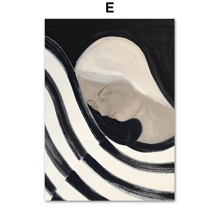 Абстрактные линии, геометрические цветные блоки, кривая, скандинавские постеры и принты, настенная живопись на холсте, настенные картины для декора гостиной