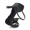 Women Latin Dance Shoe Satin Sandal Ladies Latin Dancing Shoes 8.5cm Heel High Heel Soft Sole T Bar Indoor