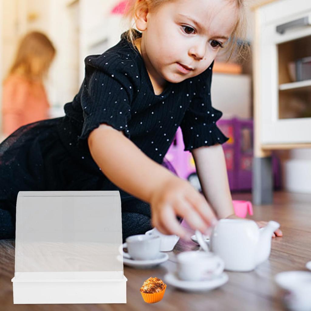 OATIPHO Meishi Mini Cabinet Mini House Scene Model Mini House Miniature Stand Kitchen Scene Model White Showcase Chic