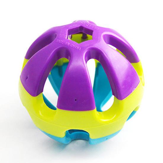Игрушка для питомцев Мяч Форма мяча Прочный Цветной Кошки Играющая Звенящий мяч для жевания