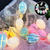 Glow Stick Necklaces Home Wire String Lights Light Battery Christmas Party Eggs Operated Lamps Easter Decor Candy Cane Necklace Light Up