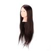 Long Brown Hair Mannequin Head High Temperature Synthetic Hair Styling Practice Training Head for Beauty Teachers
