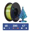 Шелковый разноцветный PLA филамент для 3D-печати, 200 г/250 г, для всех FDM принтеров.