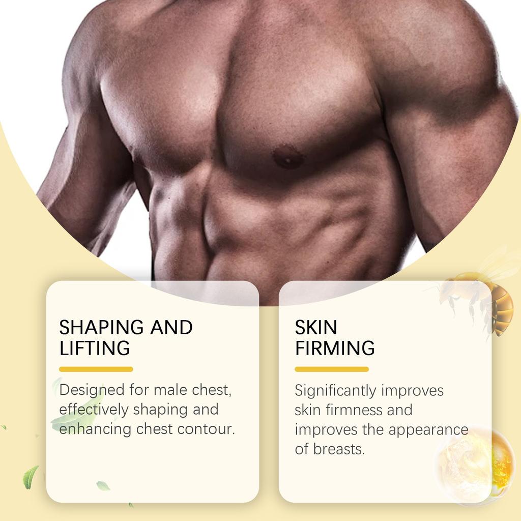 MenTherm Bee Gynecomastia Heating Oil, New Men Bee Oil, Eliminates Excess Breast Tissue, Strengthen Chest Muscles 15ml