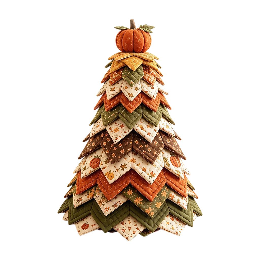 Tabletop Christmas Tree Decor Set Holiday Figurine Novelty Design Fireplace Mantel Display 7.87 Inch Polyester Festive