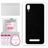 apgo Protective Skin Sticker for the Back Compatible with Doogee Y8C, Wrap Film, Foil, Vinyl - Pattern Matte Black