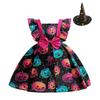 Halloween Girls Dress Printed Dress Witch Role Play Cosplay Costume Masquerade Costume