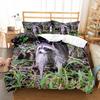 Raccoon Duvet Cover Set Cute Wild Animals Polyester Comforter Cover King Queen Size For Boy Girl Bedding Set With Pillowcase