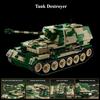 Building Bricks Gift: Military WWII Tank Series Including C1 Infantry Fighting Vehicle, Elefant Tank Destroyer, Tiger Heavy Tank