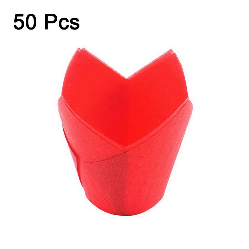 Бумажный формочек для кексов, формочек для выпечки, для свадебных вечеринок, кексов-тюльпанов, бумажных стаканчиков для кексов, маслостойких оберток для тортов