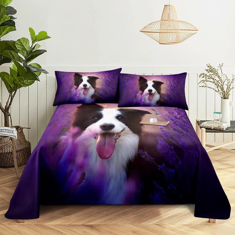 Y1 HomePurple Bedding Set Bed Sheet Linens Pillow Case Queen King Size Lanvender Butteryfly for Bedroom Soft Twin Full Single Do