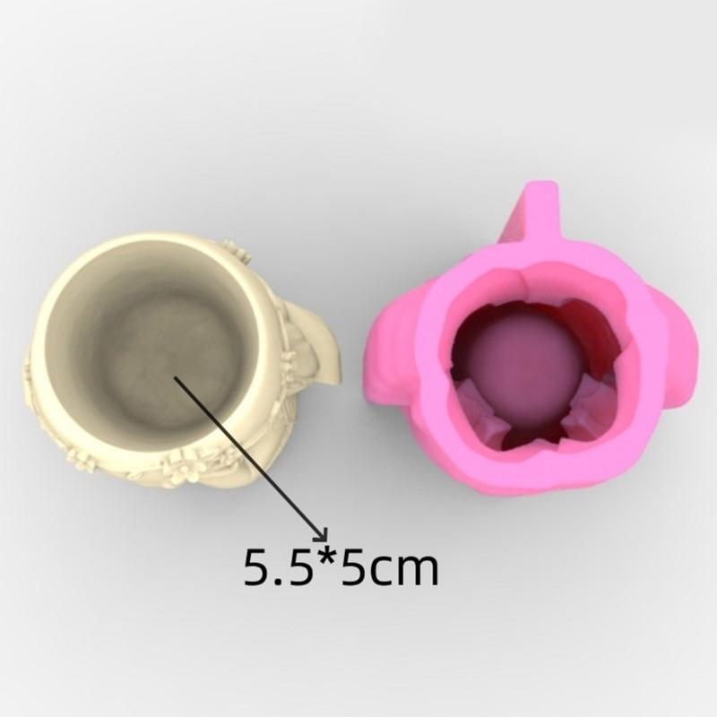 Милый держатель для ручек для девочек, силиконовая форма, украшение для стола, сочные кашпо, формы для цветочных горшков, формы для эпоксидной смолы, изготовление штукатурки