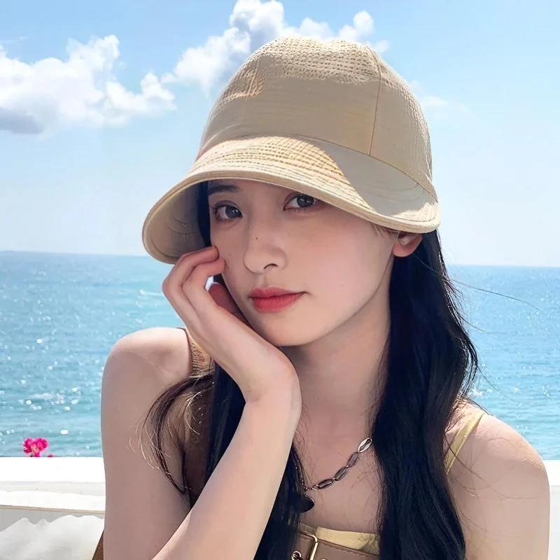 Большая голова талия женская шляпа от солнца солнцезащитная шляпа четыре сезона шляпа от солнца регулируемая вафельная сетка универсальная шляпа с большими полями аксессуары