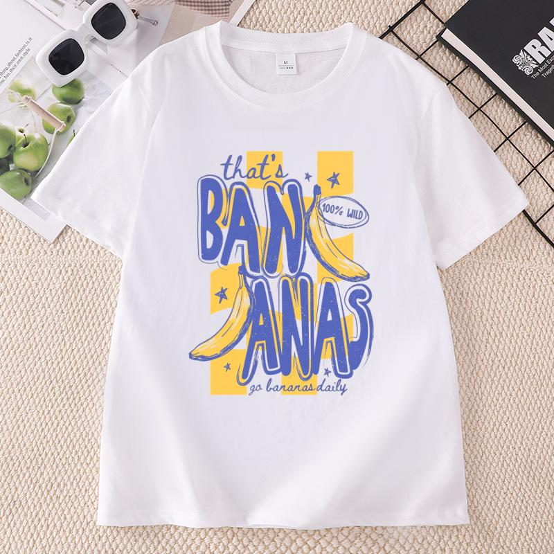 Thats Bananas Funny Banana TShirt Cute Fruit Tee Trendy Graphic T Shirt Funny Food Printed Short Sleeve Round Neck Tees