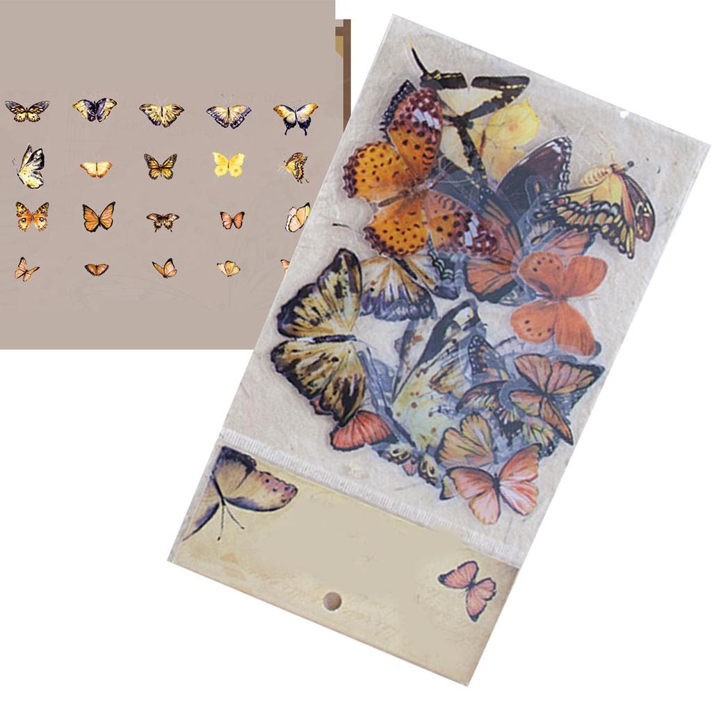 40 листов наклеек винтажные самоклеящиеся наклейки из ПЭТ для блокнотов-скрапбуков