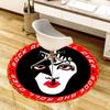 1 шт. Ковер Rock and Roll Over Round, Изготовлен из полиэстера, Идеально подходит для украшения офисных кресел, гостиных