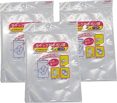 Пластиковый пакет Torne на молнии, размер 10, 4 шт. x 3 шт.