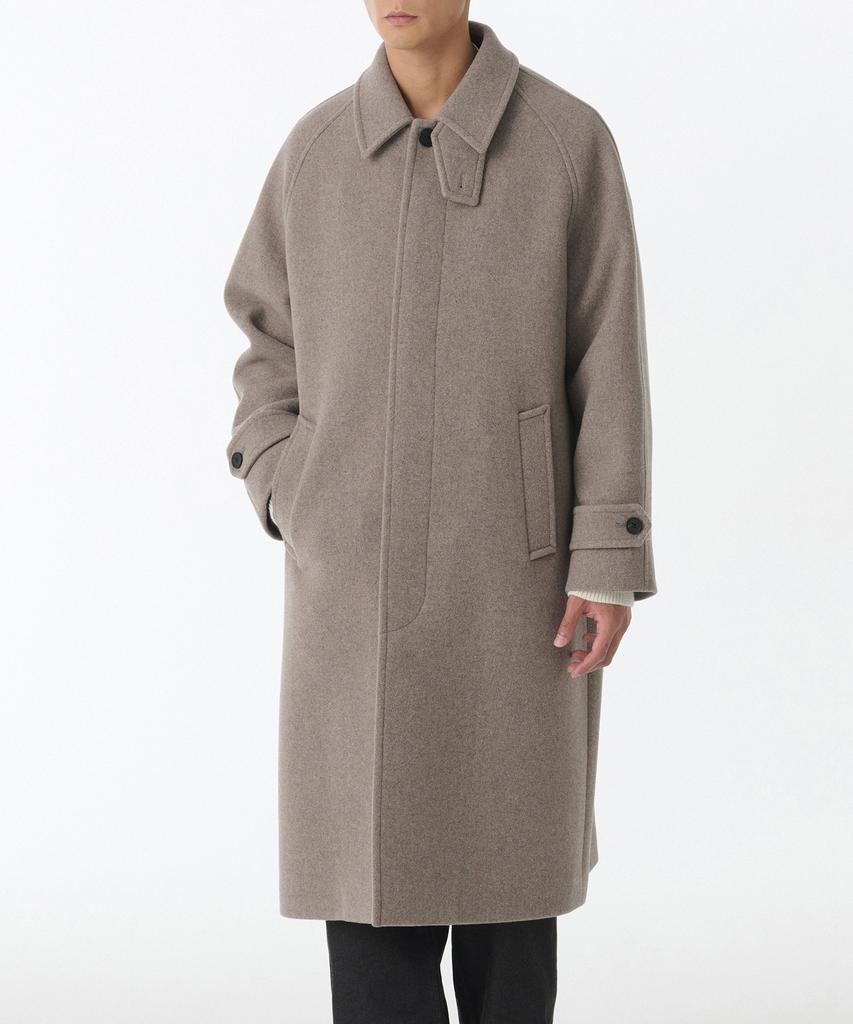 Musinsa Standard Cashmere Blend Oversized Balmacaan Coat [Mocha]