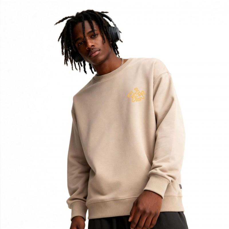 Unisex Oversized Crewneck Sweatshirt Men Women Lightweight Warm Casual Top Daily Wear