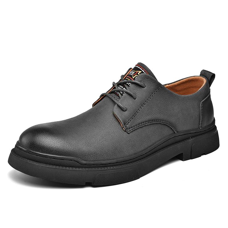 Классические удобные мужские туфли-оксфорды из кожи для отдыха на природе, мужская повседневная обувь, модная британская обувь на шнуровке, мужская модельная обувь, официальное платье