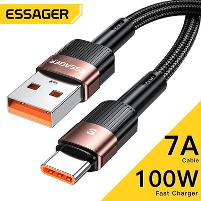 Essager 7A USB-кабель типа C Кабель типа C для мобильного телефона Провод быстрой зарядки Кабель USB C для Xiaomi Samsung Huawei Andriod Тип C Кабель для зарядки данных Шнур