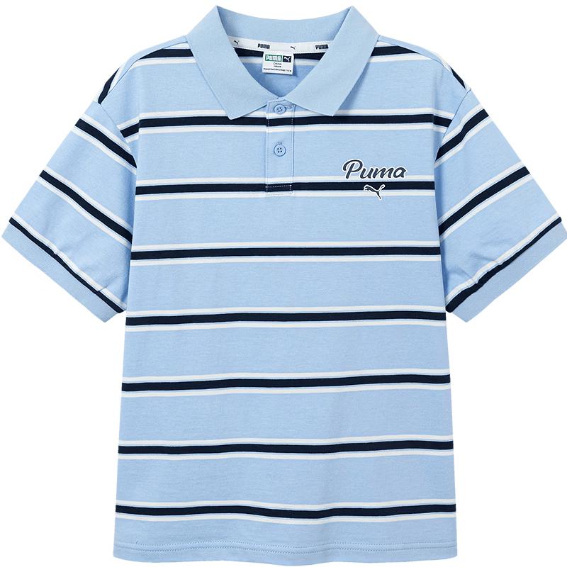 PUMA Kids' Classic Striped Short-Sleeve T-Shirt