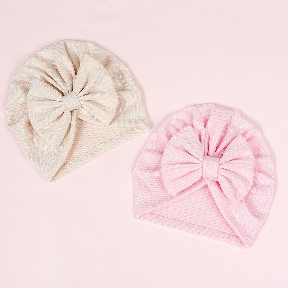 Solid Color Big Bow Hats Soft Toddler Turban Cute Newborn Accessories  Baby Girls Boys