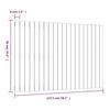 VidaXL Wall-mounted Headboard Grey 127.5x3x90 Cm Solid Pine Wood 824890
