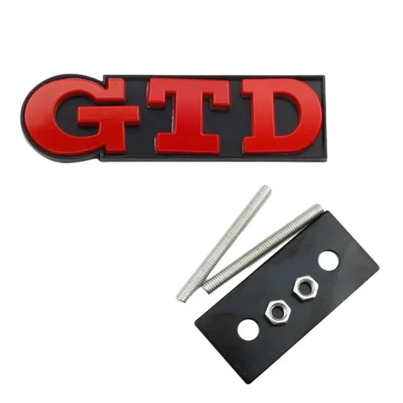 3D Металлическая эмблема GTD для автомобиля, наклейка на багажник, эмблема на решетку радиатора для Polo GTD MK4 MK5 MK6 MK7 Golf 4 5 6 7, автоаксессуары