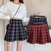 Women's High-Waist Retro Plaid A-Line Pleated Skirt for Spring, Summer, Autumn – Anti-Exposure Short Korean Style