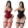 Sexy underwear lace small breasts show big free crotch straps sexy perspective onesie 