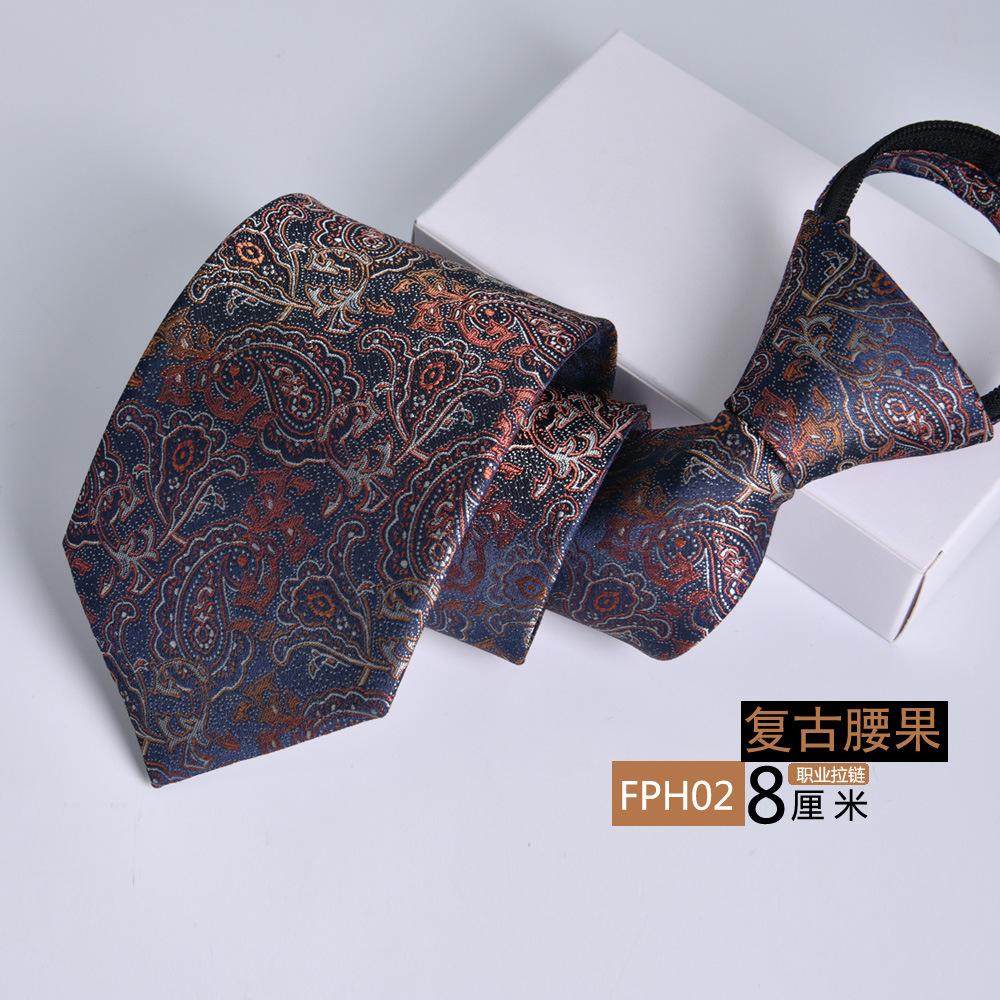 Tie Men'S Business Executive Male Groom Marriage Zipper Lazy Occupation Easy Pull Free 8Cm