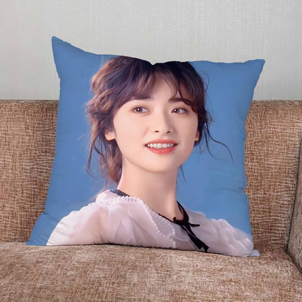 Actor Shen Yue Pillow Case For Home Bedroom Car Office Decoration Living Room Sofa Cushion Cover Suitable