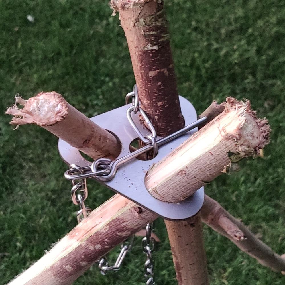 Стойка для барбекю на открытом воздухе, набор для подвешивания горшков, треугольная стойка для костра из нержавеющей стали, переносная стойка для пикника, бытовые принадлежности для барбекю