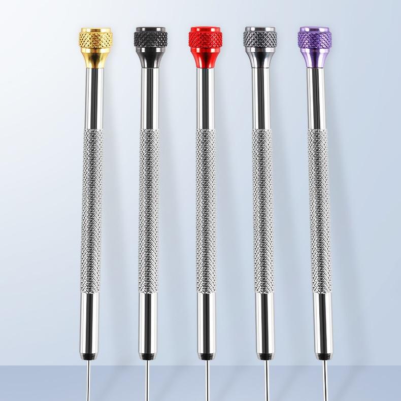 1шт инструмент для ремонта часов прецизионная пятикомпонентная отвертка сменная режущая головка пакетная головка цвет алюминий