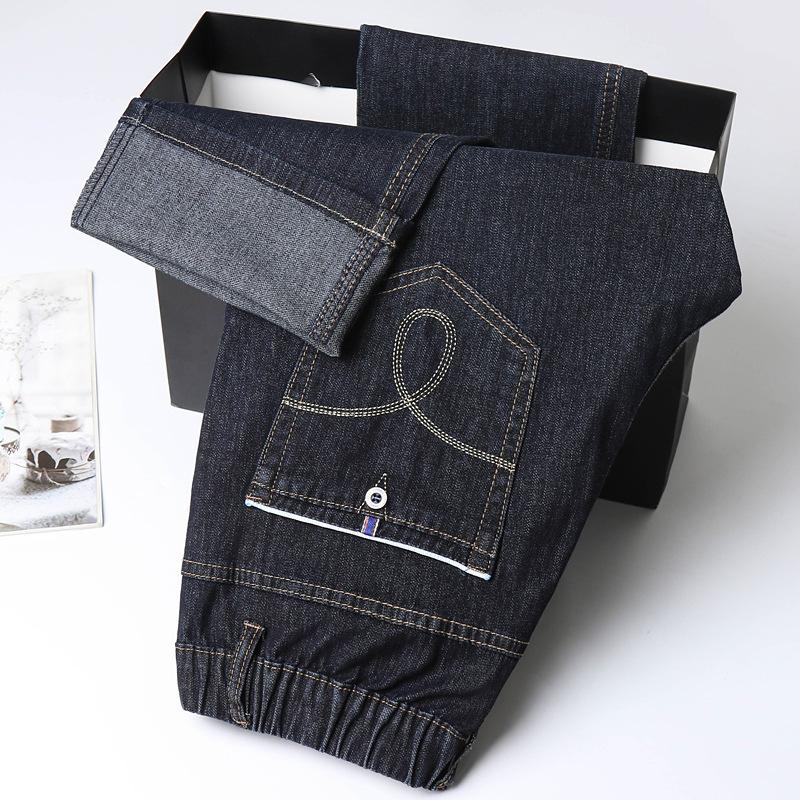 Модные джинсы, свободные брюки, мужские джинсовые джинсы большого размера, универсальные прямые повседневные брюки