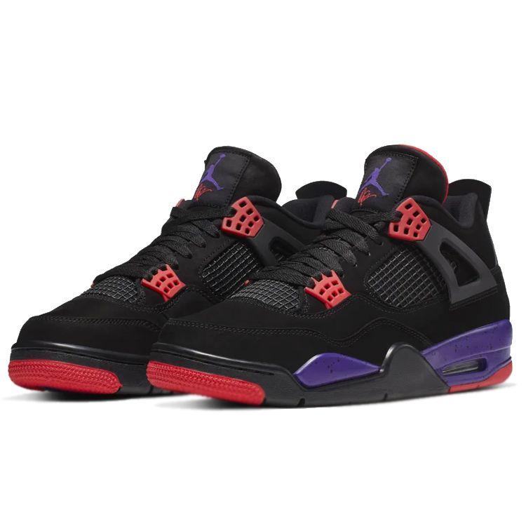 Jordan Air 4 Retro Raptors NRG Mid-Top Vintage Basketball Shoes Men Sneaker Black AQ3816-056(2019)